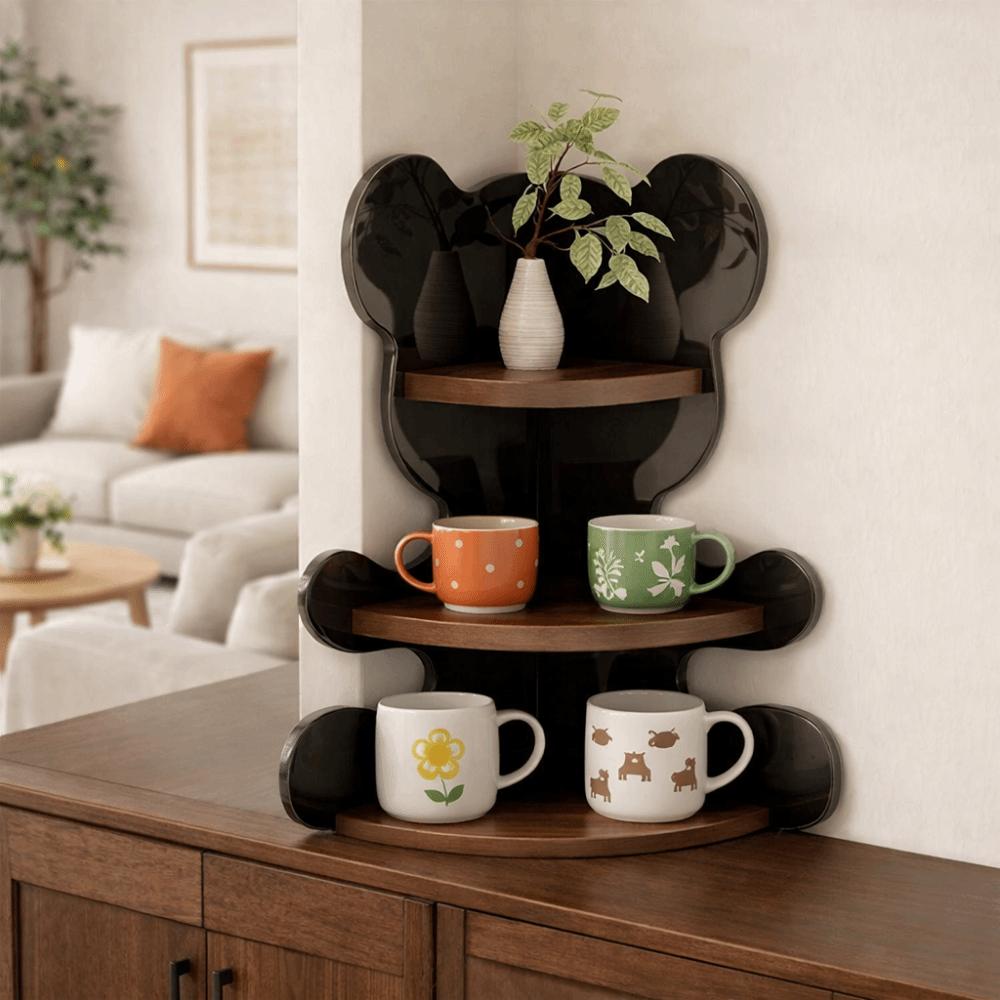 Acrylic Table Corner Display Shelf 3 Layers Tea Cup Holder Creative Mug Organizer for Home