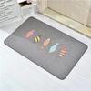 Cartoon Fish Printed Pattern Floor Mat Cotton and Linen Home Decoration Floor Pads Bedroom Entrance Dustproof Foot Rug