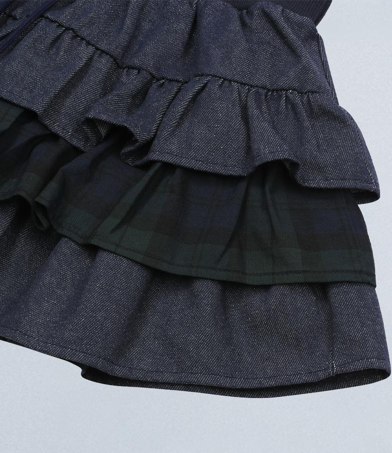 Chance Chance Layered Ruffle Skirt(Denim)