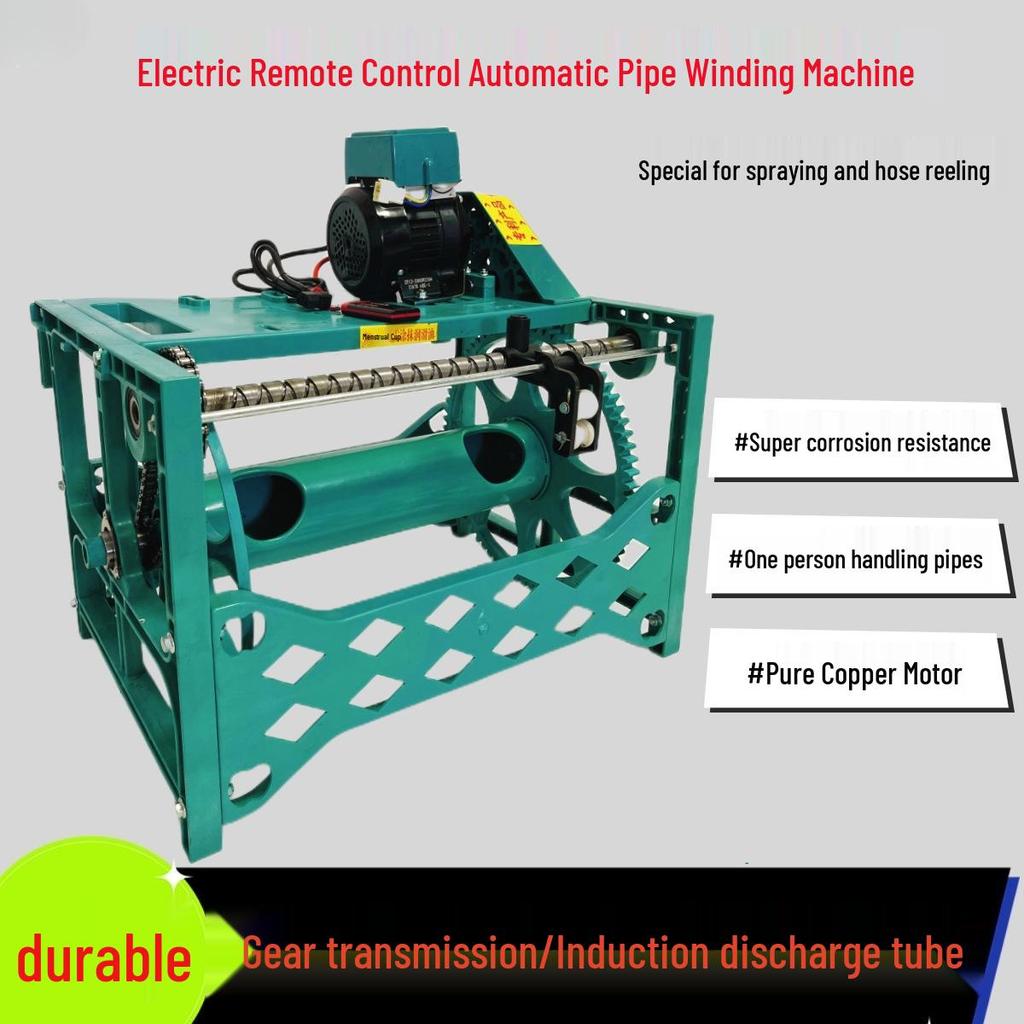 High-Pressure Gasoline Sprayer Hose Reel with Hand-Crank Storage Winding Rack