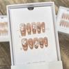 New Style of Wearable Armor Pure Hand-painted Three-dimensional Flower Manicure Smile Cat Eye French Diamond Nail Piece
