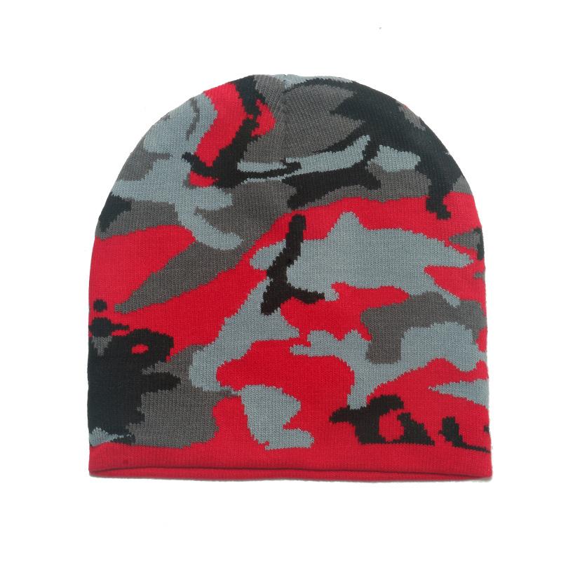 Beanie Winter Outdoor Riding Wool Hat Warm Hat Cold Hat Casual Pullover Hat Camouflage Beanie Hat Men