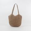 Hand-Woven Straw Shoulder Bag: Women's Fashion Beach Backpack
