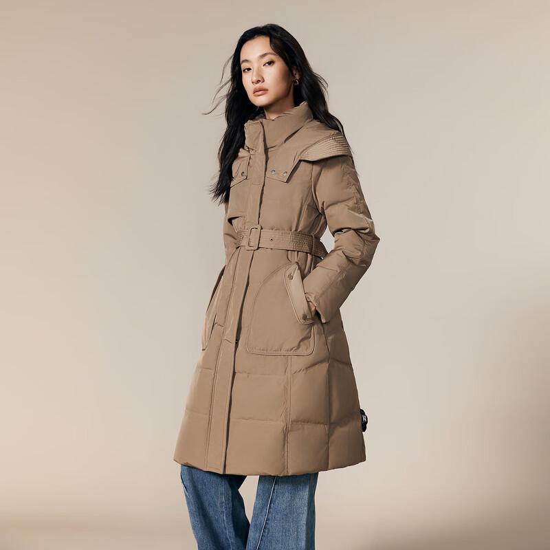 Gejin Women s Simple Luxury Long Duck Down Jacket XL