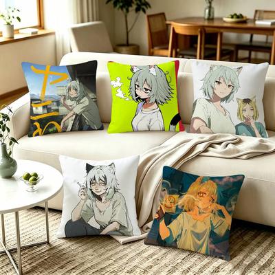 Yani Neko Yani Anime   Pillow Covers Home Sofa Cushion Covers and Aecorative Custom