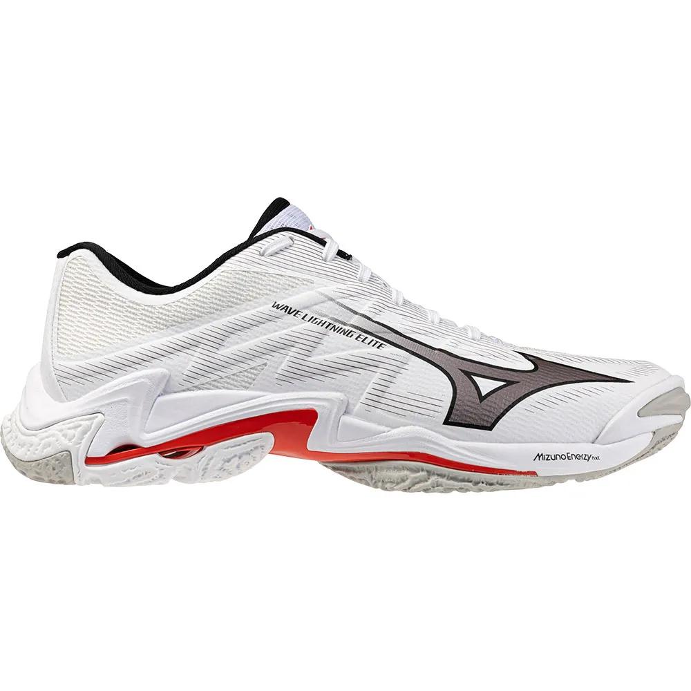 Mizuno Wave Lightning Elite Sneakers Breathable White/Black/Fiery Red