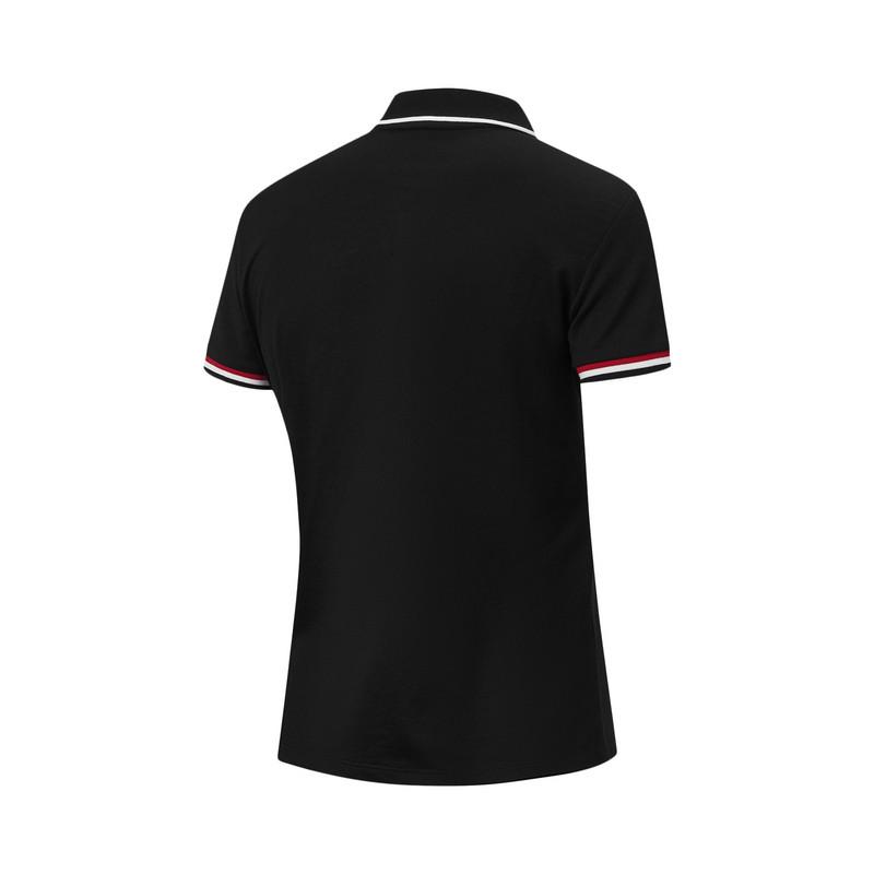 Li-Ning Comfortable Breathable Polo Shirt Women Tops Black APLW476-2