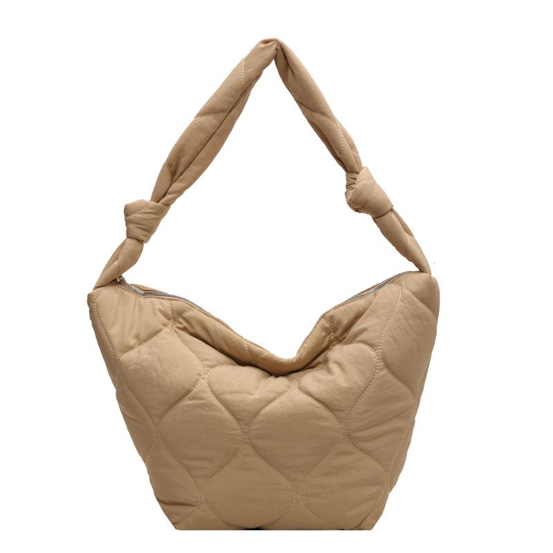 

Temperament Daily Women s Bag 2025 New Personality Rhombus Shoulder Bag Sewing Line Solid Color Cloth Shoulder Oblique Span Bag one size fits all хаки