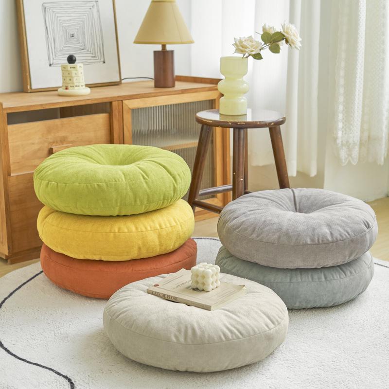 Thickened Chenille Round Tatami Seat Cushion for Living Room & Balcony