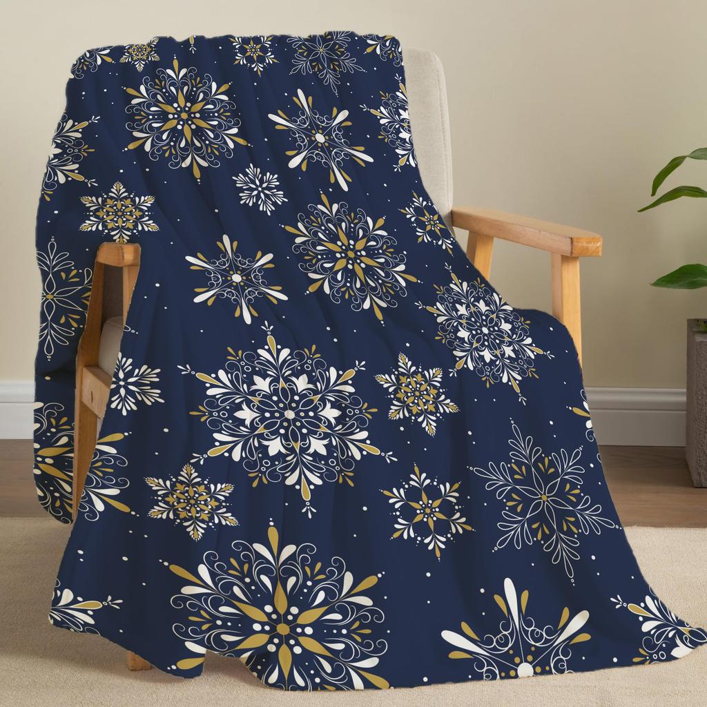 Weihnachten Kreative Überwurfdecke Flanelldruckdecke Superweich Kuschelig Sofadecke Nickerchen-Decke Wohndecke Perfektes Wohngeschenk für Sie