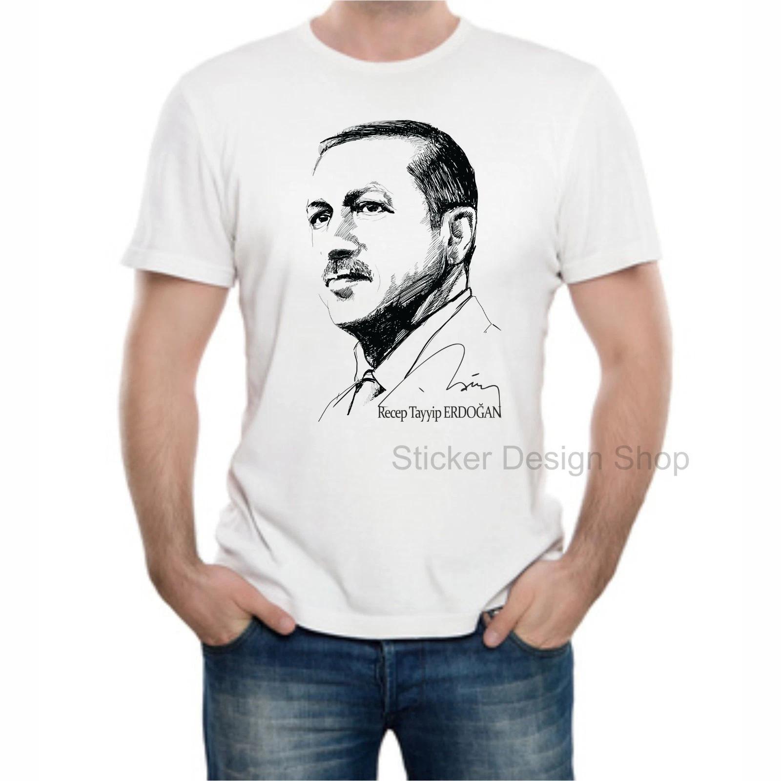 Recep Tayyip Erdogan T-Shirt Print Cotton Fruit of The Loom Türkiye Istanbul L