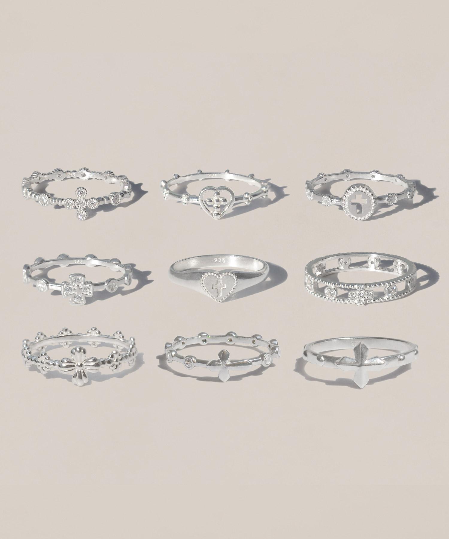 47Bag 925 Silver Cross Rosary Silver