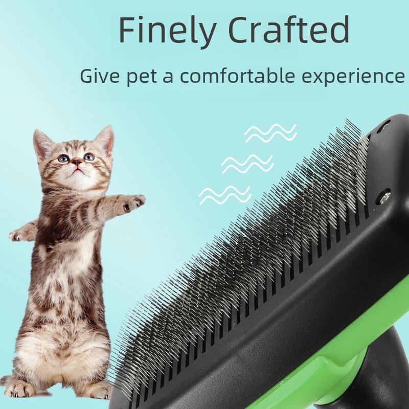 Stainless Steel Needle Pet Self-Cleaning Hair Removal Comb
