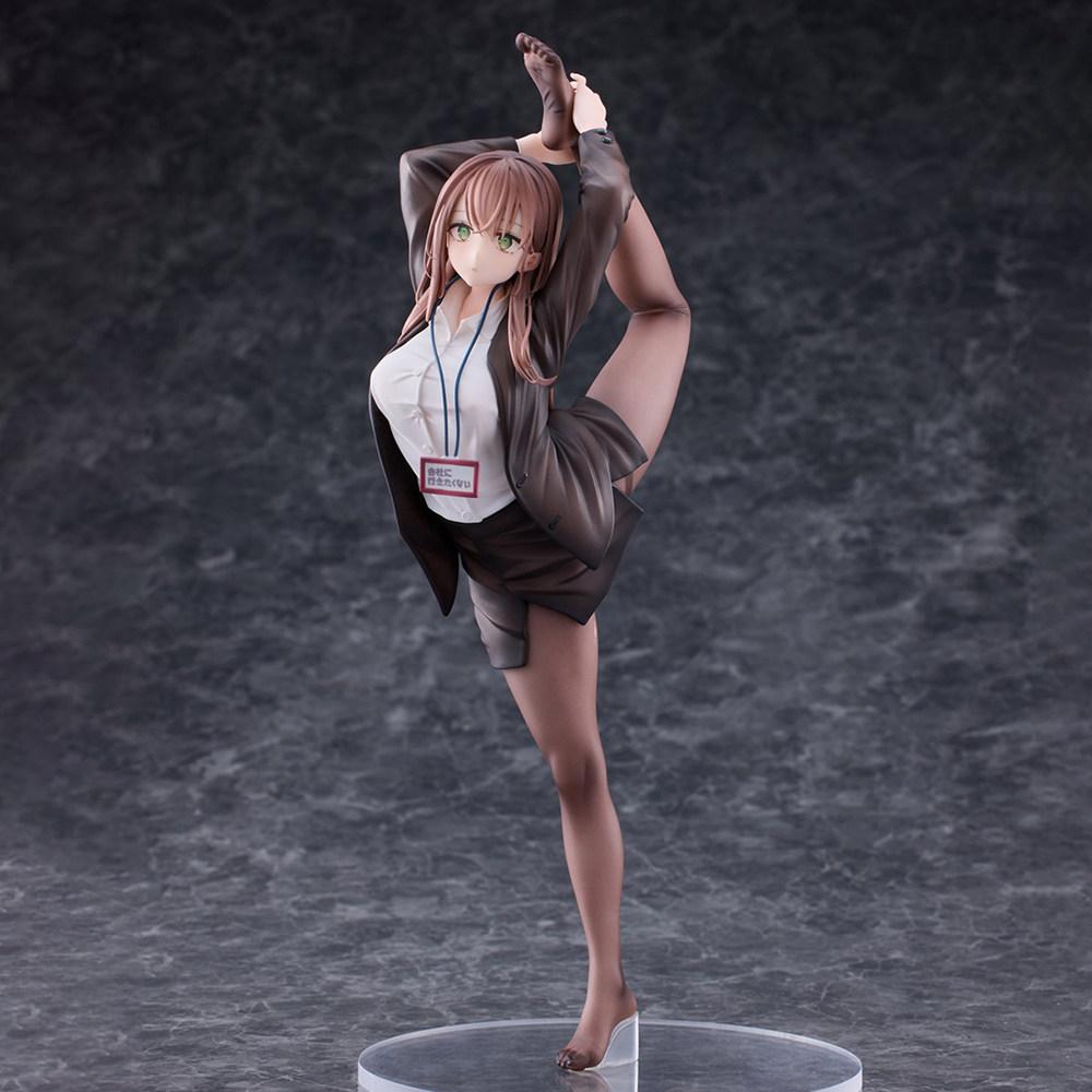Office Lady figurine who doesn t want to work, anime two-dimensional beauty model, desktop & chassis ornament, collectible merchandise