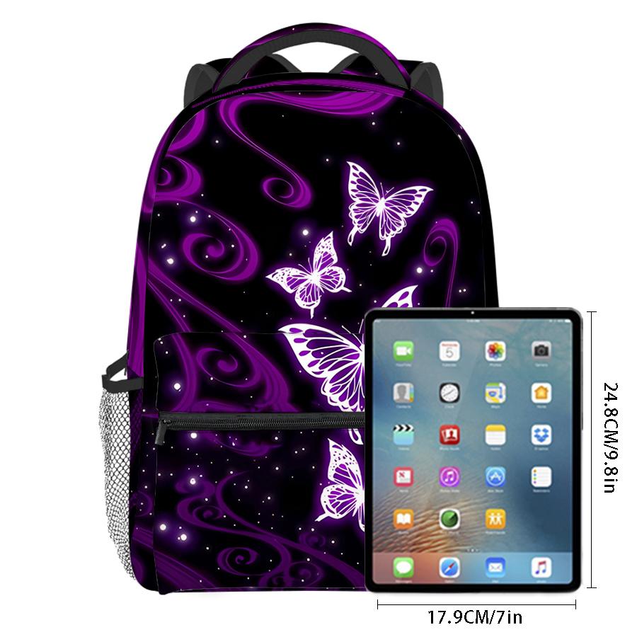 Mushroom Print Rucksacks for Boys/Girls Children Best Gifts 2D Flat Animated Laptop Bags Teenage Rucksack Outside Leisure
