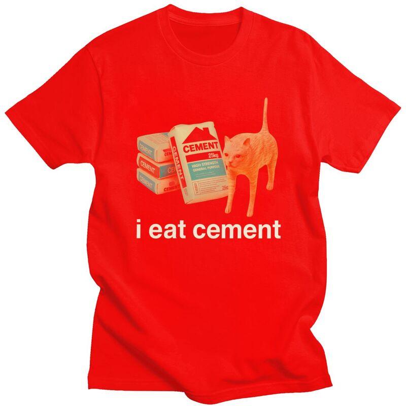 

I Eat Cement Absurd Cat Meme T Shirt Unisex ShortSleeve Tshirts Streetwear Casual Graphic Tee Pure Cotton Slim Fit Clothing S