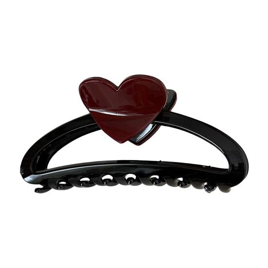 Hair Claw Heart Design Hair Clip for Women Stable Grip Back Head Hair