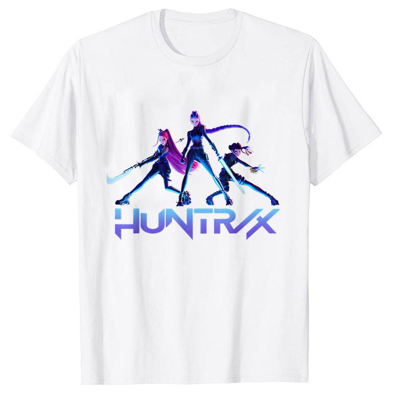 Kpop Huntrx Men's And Women's Short Sleeve T-shirt Unisex Tee Graphic Short Sleeve Shirt Unisex Men Women All-season