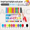 GUANGNA 168/12 Farben Große Kapazität Highlight Direkter Flüssiger Acryl-Gel-Stift Morandi Stift Mehrfarbiger Marker Schulbedarf