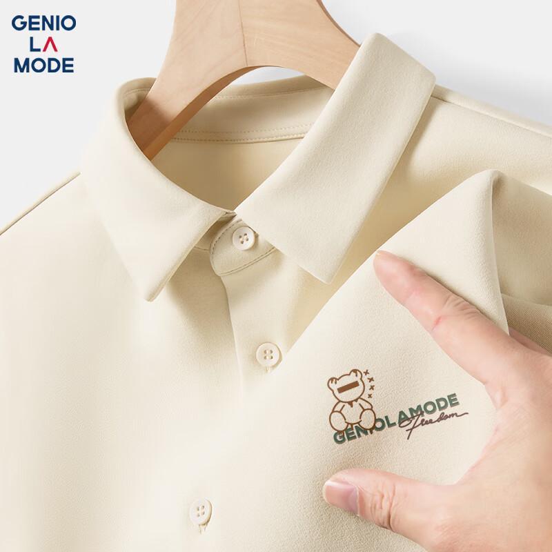 GENIOLAMODE Men s Printed Quick-Dry Short-Sleeve Shirt 2XL