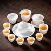 Haofeng Jade Porcelain Kung Fu Tea Set with Stove, 13-Piece Gift Set