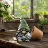 Garden Gnome Figurines Colorful Hat Resin Statue, Faceless Dwarf Figurine with Wrinkled Hat, Weather Resistant Statues Waterproof Ornament,