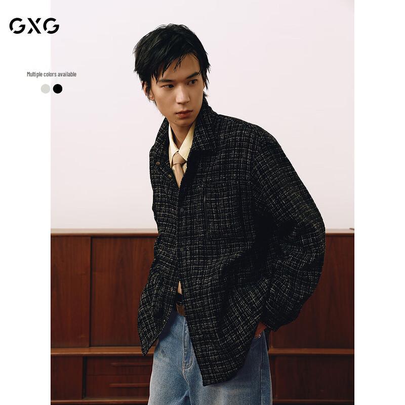 GXG Men s Coarse Textured Long-Sleeve Shirt Jacket