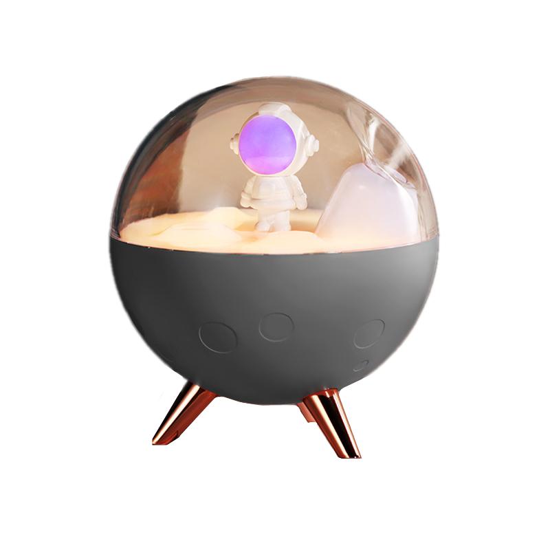 350ml Space Astronaut Usb Rechargeable 2000mah Battery Wireless Air Humidifier With Warm Led Night Light For Home Kids Gifts