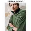 UR Men's Retro Street Washed Distressed Hooded Sweatshirt