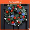 Red Independence Day Blue Small Flower Wreath Window Door Wall Hanging Decor