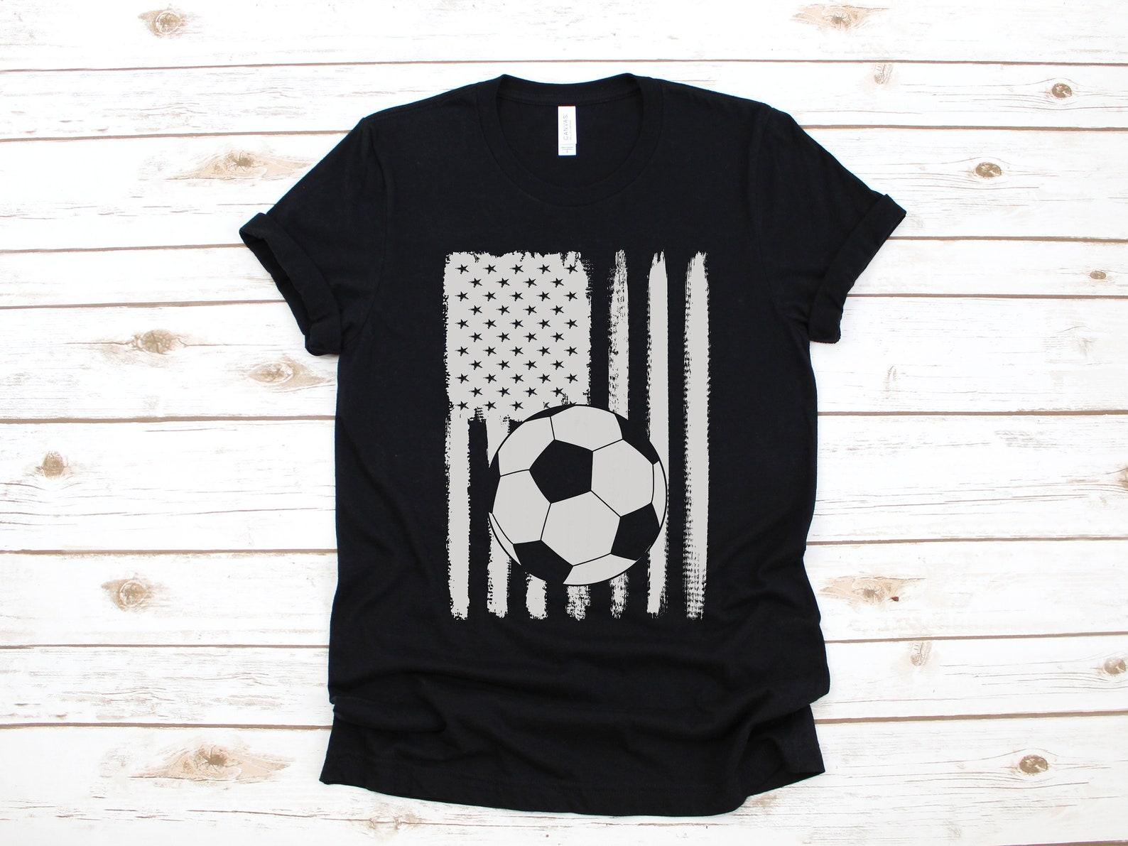 Soccer USA Flag T-Shirt, Futbol American Flag Shirt, Patriotic Soccer Tank Top, T-shirt, T-shirt,T-shirt 3XL