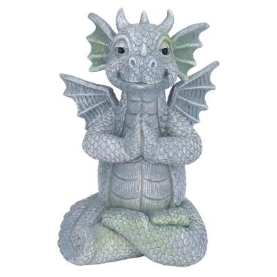 Small Dinosaur Sculpture Resin Meditated Statue Home Ornament for Garden Tree Courtyard Backyard