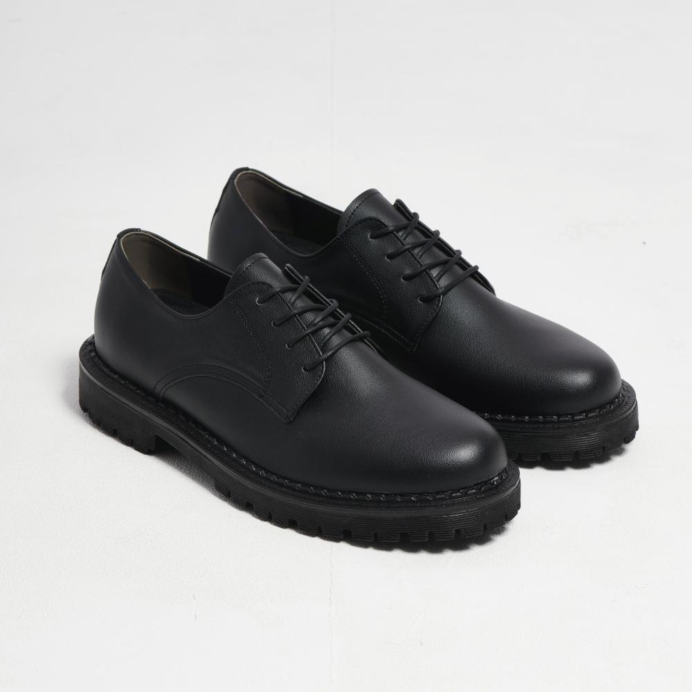 Shufit Creeper 4-Hole Derby Shoes Matte Black Dress Shoes Sft-101
