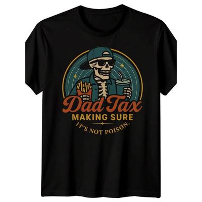 Dad Tax Skelett T-Shirt: Retro Papa Witz T-Shirt