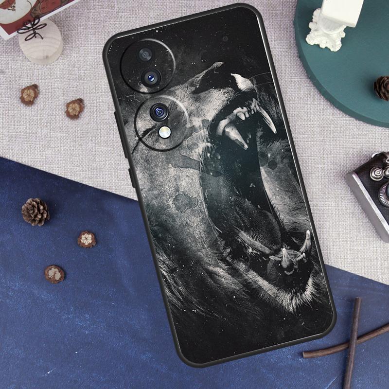 Roaring Lion Case For Honor Magic 7 6 5 8 Pro Cover For Honor 400 200 50 70 90 Lite X8a X8b X9a X9b X9c