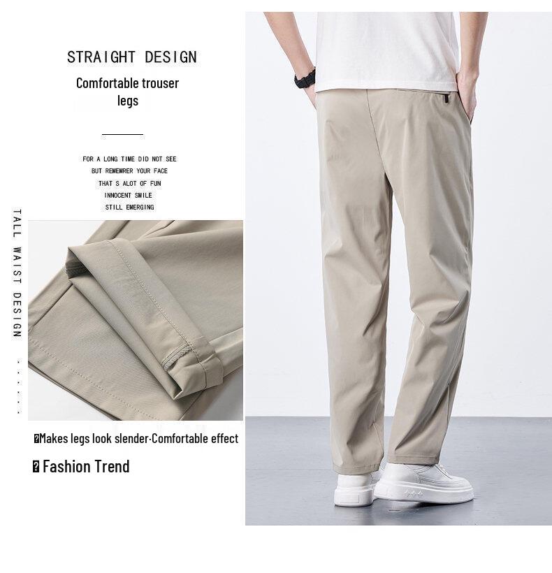 Waterproof Ice Silk Pants with Pocket - Youthful and Trendy