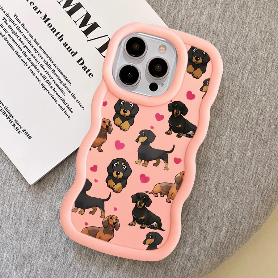 Case for iPhone 11 13 14 8 16 Pro Max 15 Plus 17 Air XR 12 Soft Phone Cover Interesting Dachshunds
