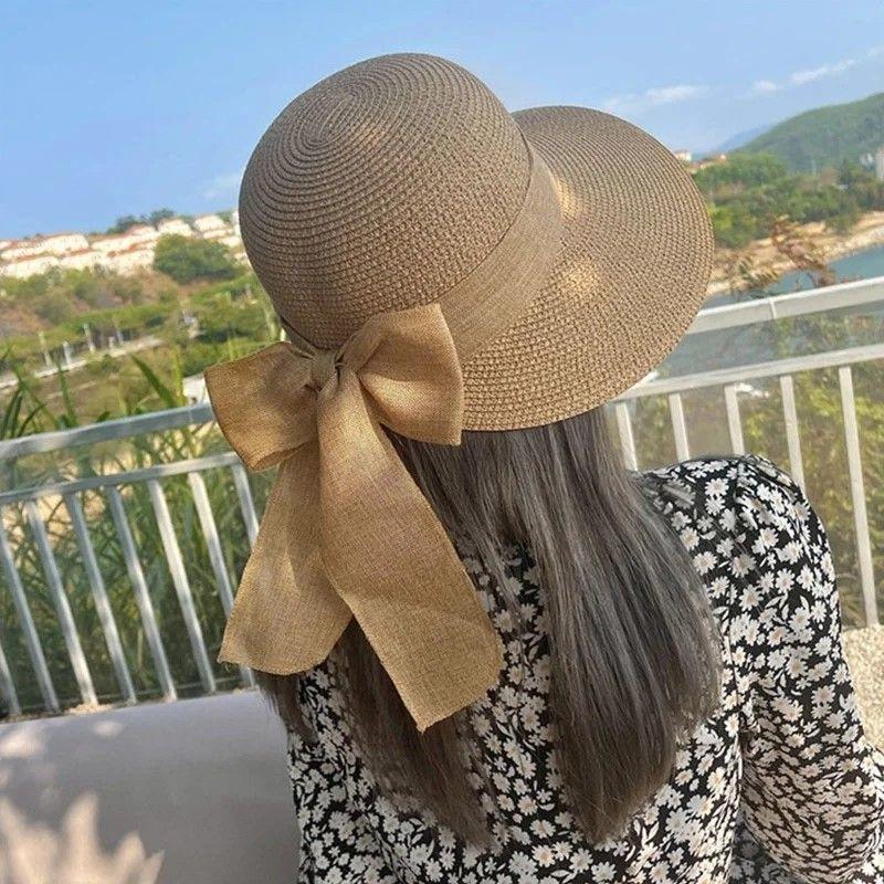 

Summer Wome Sun Protection Straw Hat Swet Bonwh Sunsade EC Details Khaki XS