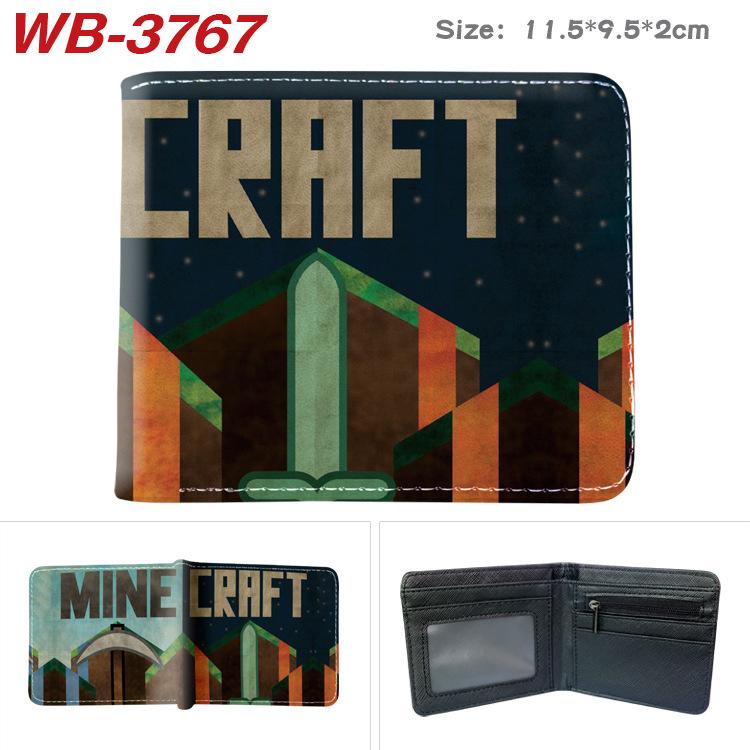 Virtual World Game Peripheral Wallet Cartoon Print Short Fold Card Holder Unisex 1pcs