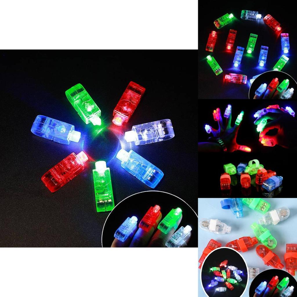 Bright Led Finger Lights Vibrant Laser Rings Perfect For Parties And Celebrations