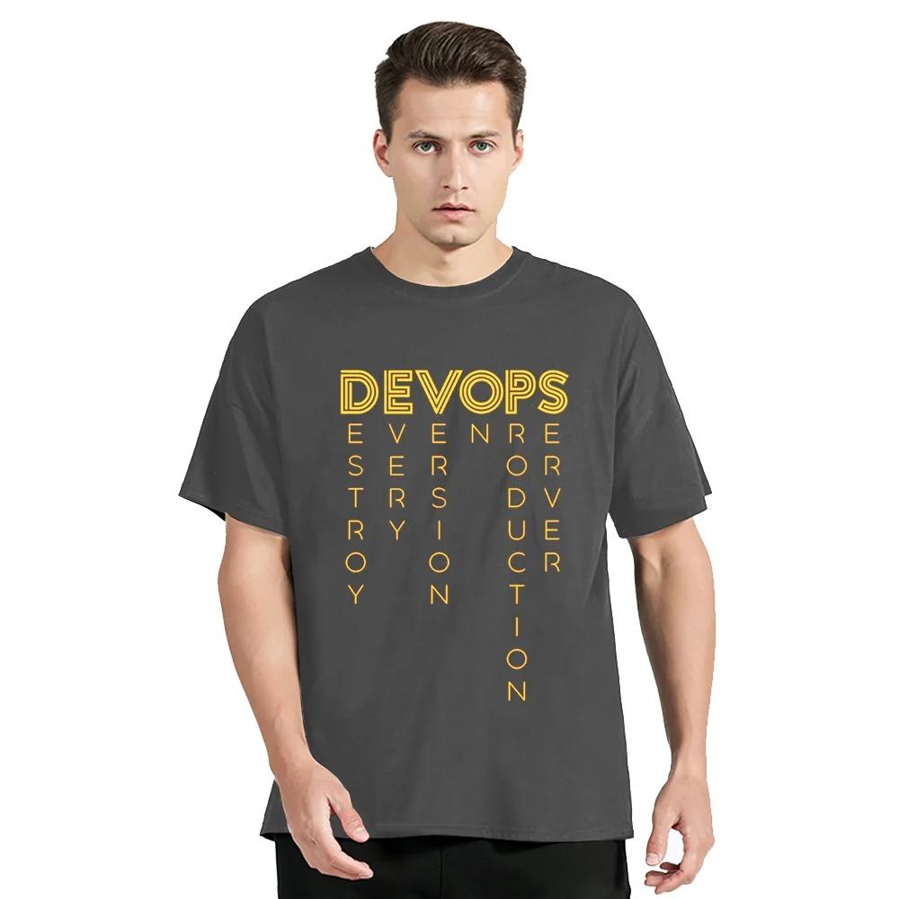 Camiseta La Definición Real de DEVOPS Devops Friki de la Informática Programador Divertida Sarcástica Genial Linda Camiseta de Programación Tops
