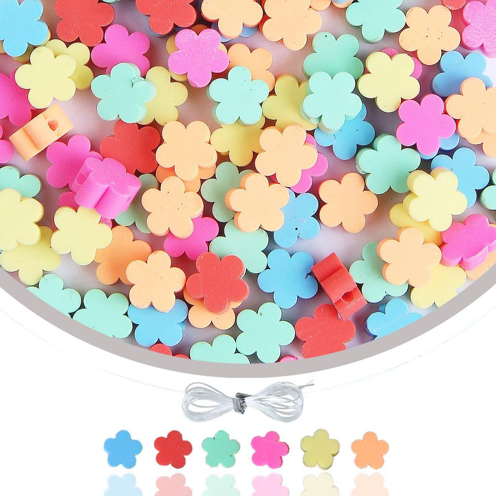 Colorful Bohemian Polymer Clay Beads - DIY Jewelry Accessories Pack