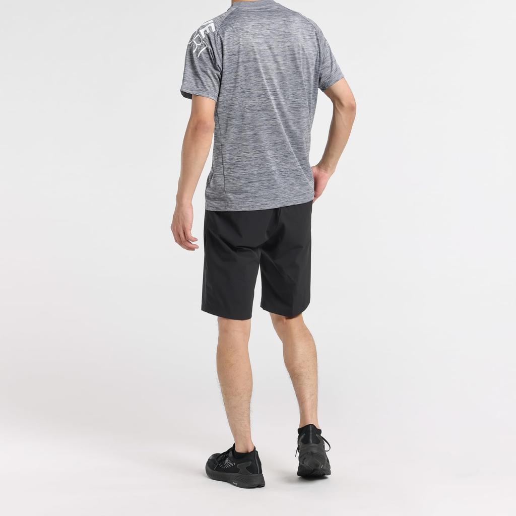 MOVE SPORT Breathe Plus Short Highly Crew DMMPJA61 BK01 T-Shirt, Sleeve, Stretch, Moisture-Wicking, Quick-Drying, Breathable, Neck, Men's, DESCENTE,