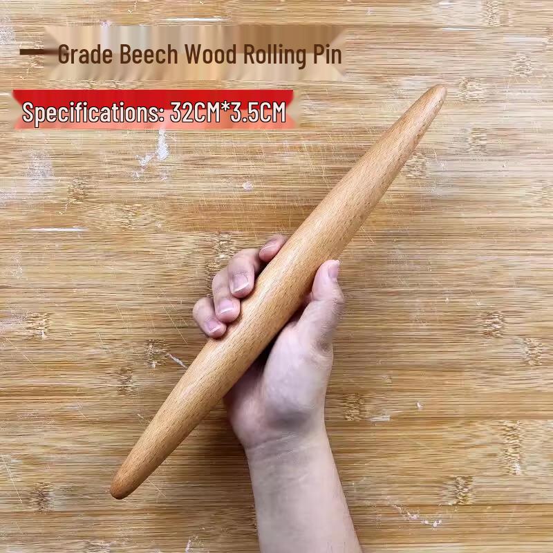 Zhao Ran Beech Wood Pointed Rolling Pin Set