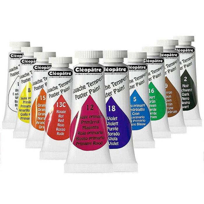 Gouache 10 ml 10 tubes