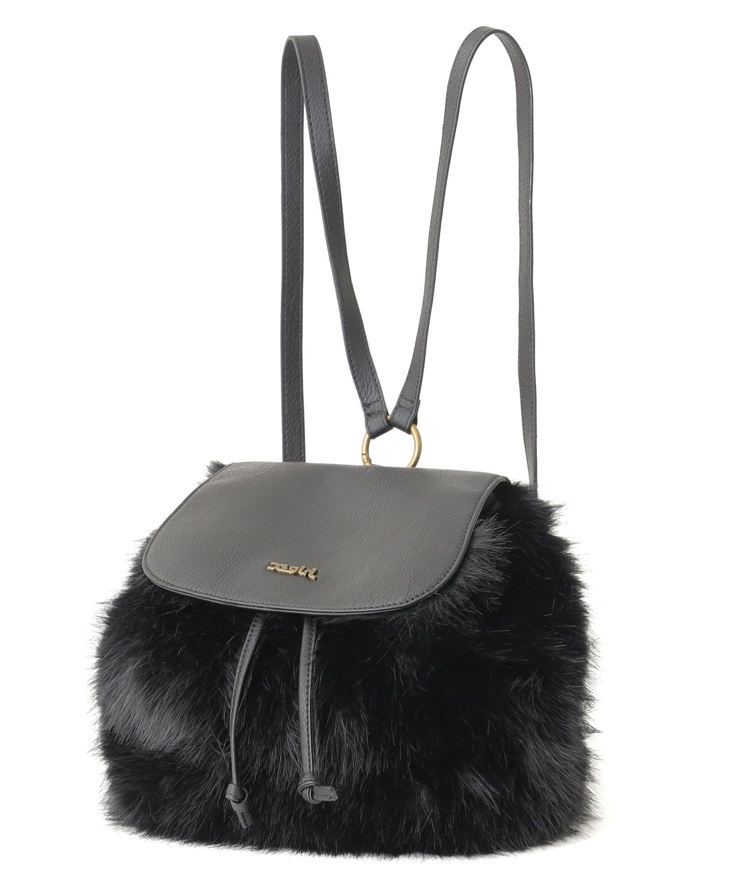 [X-girl] Сумка из искусственного меха FAUX FUR BAG 105244053009 ЧЕРНЫЙ ОДИН РАЗМЕР