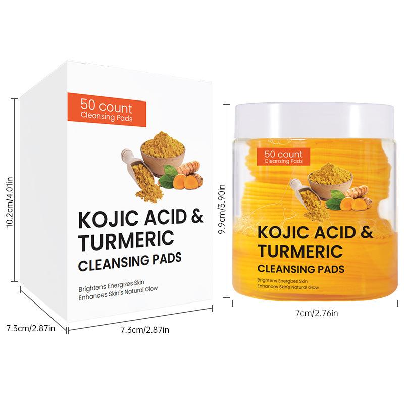 50 ks Kurkumové čisticí tampony Kurkumové čisticí tampony pro exfoliaci, čištění a péči o obličej Make-up a kosmetické produkty