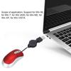 Tiny 1200 DPI Wired Mouse 3 Ways Wheel Retractable Cable USB Mouse Mini Size Compact Design Optical Mouse Computer Laptop