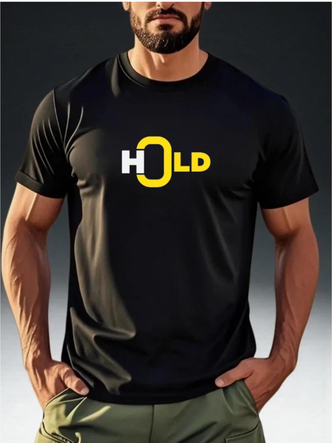 

Men S Trendy And Minimalist Style Hold Color Block Slogan Short-Sleeve T-Shirt XXXXL