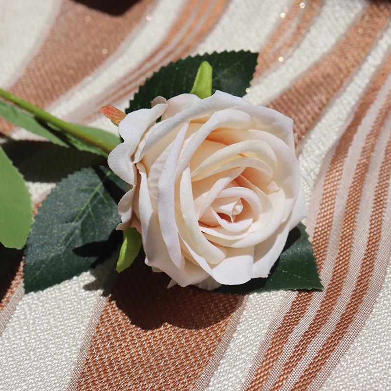 10pcs Simulation Flowers Velvet Pearl Roses Chinese Valentine's Day Gift Fake Flower Artificial Red Rose Wedding Decoration